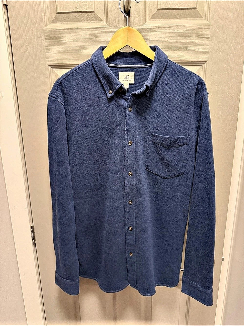 Surfside Supply Long Sleeve Button Down in Blue